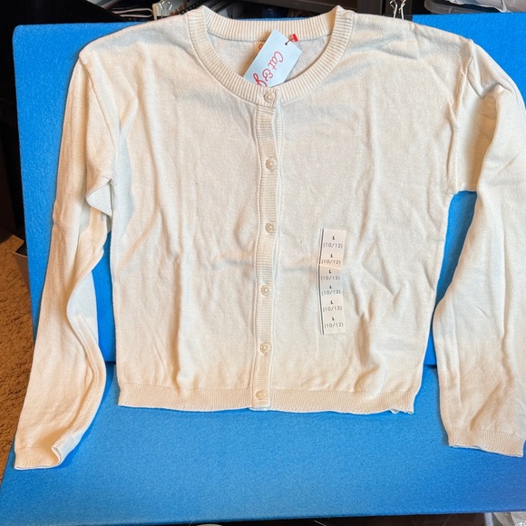 Cat & Jack Cream Kids Cardigan - Picture 1 of 8